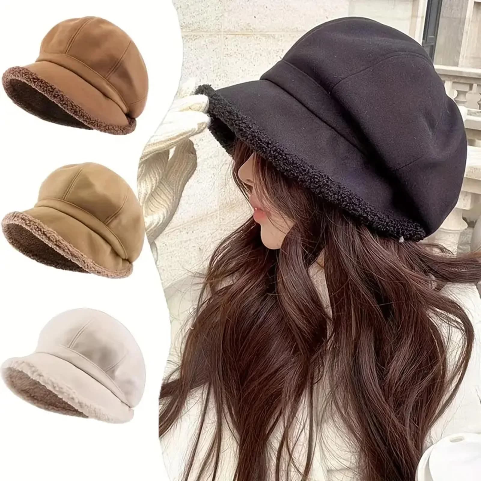 Women's cap Berretto classic French style for women Winter cap warm and breathable casual for trips, trips, holidays
