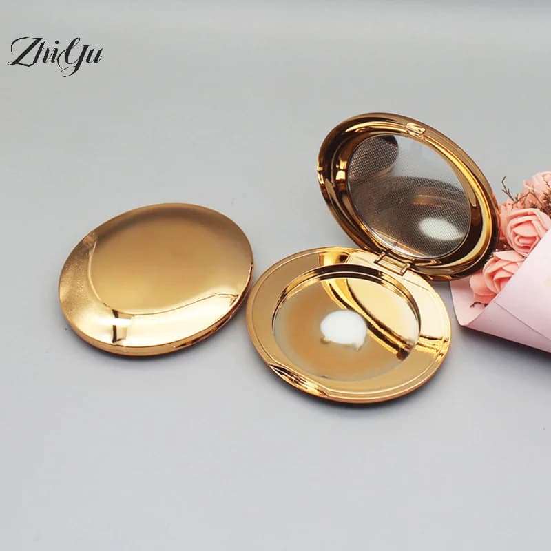 Empty case for makeup umbrella, compact dust container, dust reusable sample, mini portable travel containers, palettes