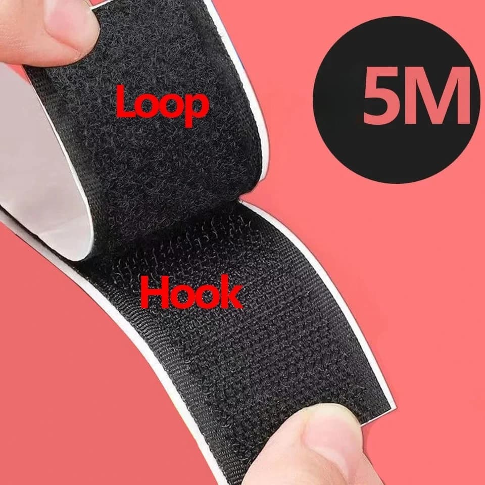 Nastro Adesivo in Nylon con Chiusura a Strappo, Forte e Autoadesivo, 1-25 Metri, Accessori per Fai-da-Te, 20-50mm