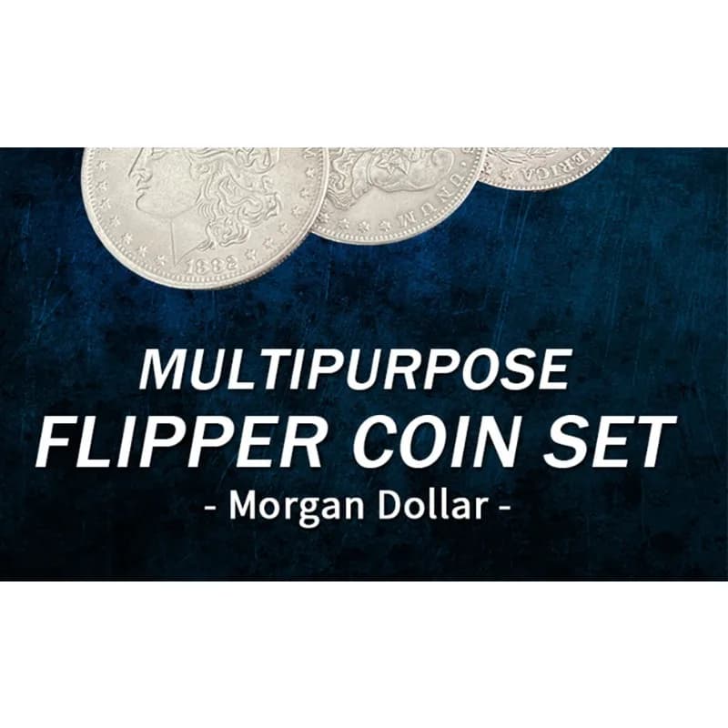 Set di monete Flipper multiuso (dollaro Morgan) di Oliver Magic Tricks due monete istantaneamente in una moneta Close Up Illusion Gimmick