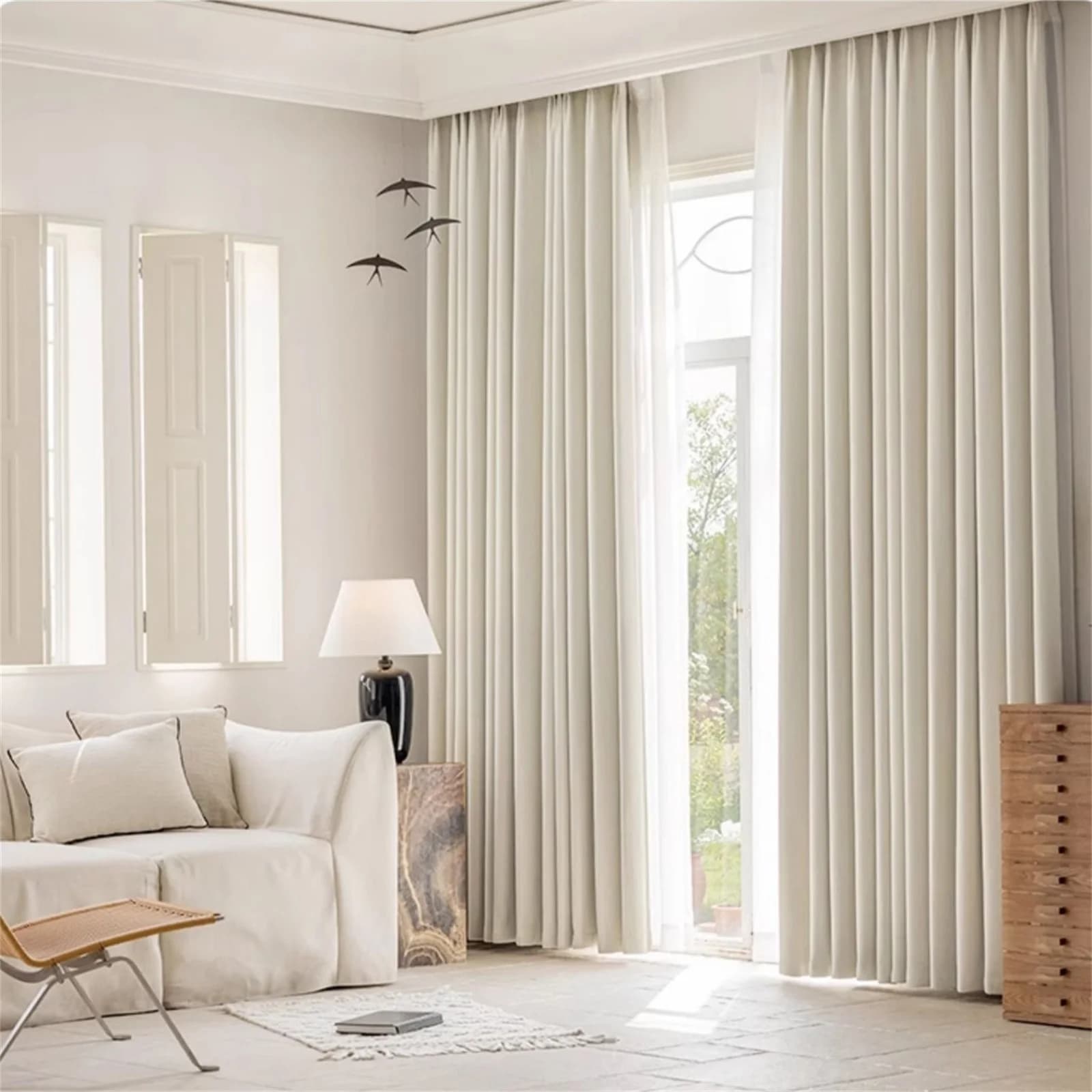 2 tende in tessuto di lino per camera da letto, tende per finestre leggere pieghettate vintage, privacy per soggiorno, sala da pranzo, ufficio domestico