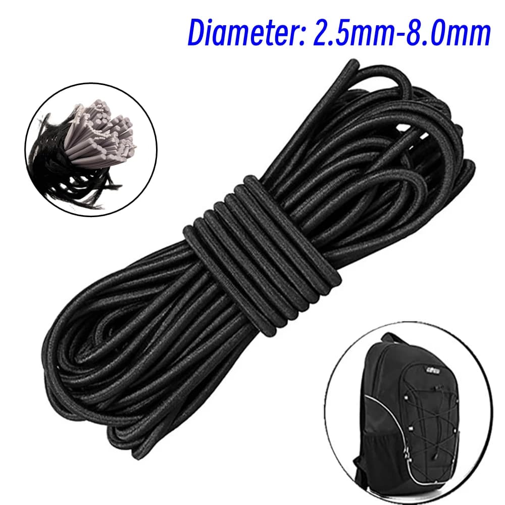 Corda elastica resistente da 10 metri Corda elastica elastica per gioielli fai-da-te Tende Borsa da barca per kayak Bagagli
