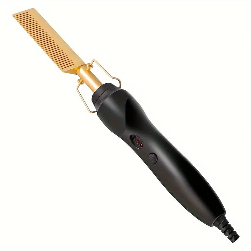 Equipment for hairstyles 2 in 1, quick heating: dry and wet smoothing / curling, double voltage and American plug, suitable for