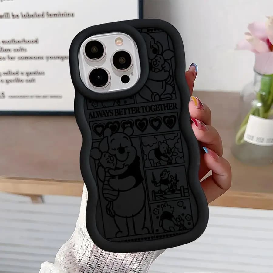 Disney Pooh And Villain Case for iPhone 17 15 Plus 14 17Air 8 12 16 Pro Max 17e XR 11 13 Soft Phone Cover