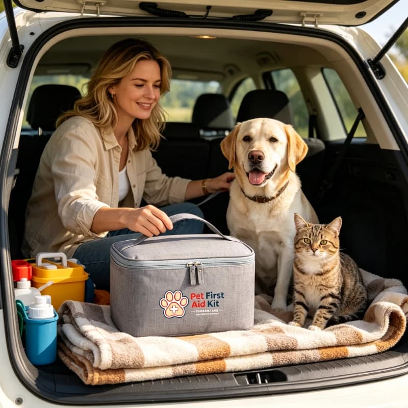 Portable Pet First Aid Kit for Dogs Cats Small Pets, Travel Camping Hiking Use