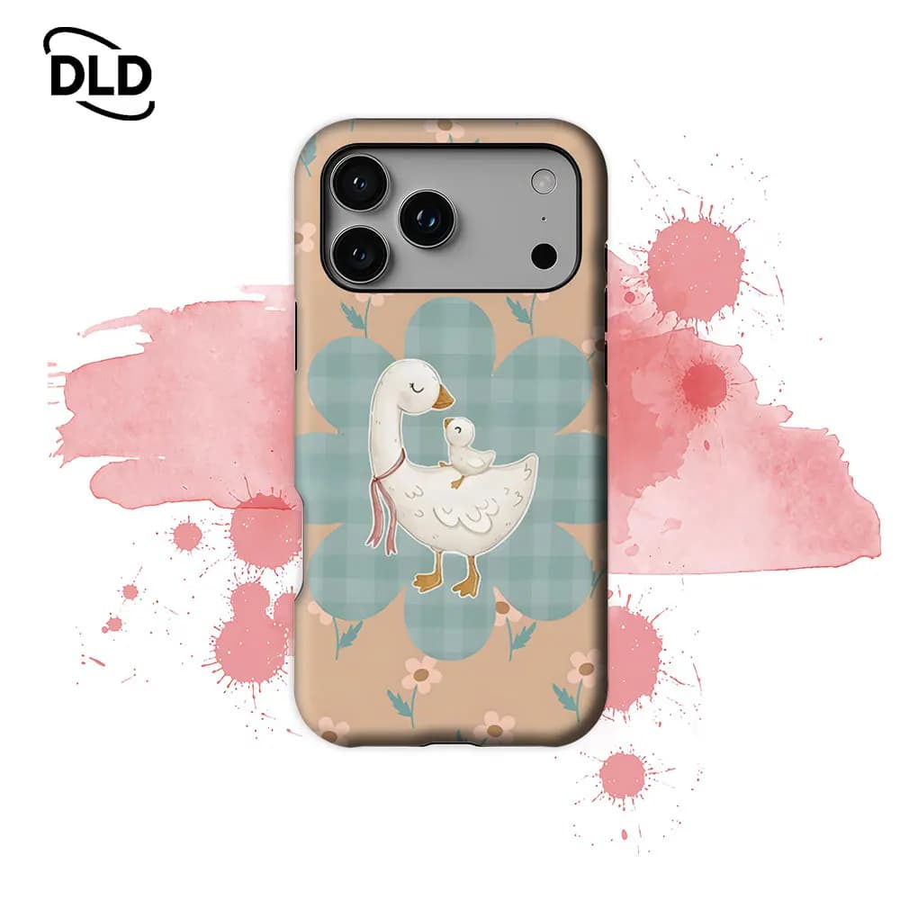 Custodia per telefono Daisy Duckling magnetica per iPhone 17 16 15 14 13 Pro Max Plus, custodia robusta a strato singolo/doppio