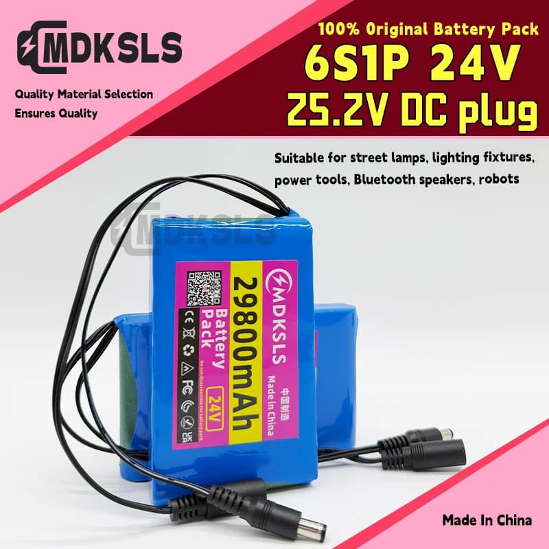 2026 MDKSLS 12.6v New 2026 3S2P 12V 19800mAh 3S2P Lithium Ion Battery Pack High Capacity BMS for LED Lights Backup Power
