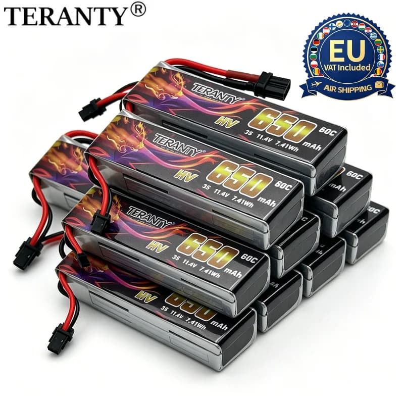 NEW TERANTY 11.4V 650mAh MAX 60C/120C LiPo Battery For RC Helicopter Quadcopter FPV Racing Drone Parts With XT30 Plug 3S Battery