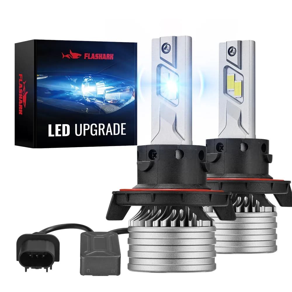2Pcs H13/9008 Car LED Headlight Bulbs 110W High Power 6500K Super White 28000LM High Lumen Play&Plug
