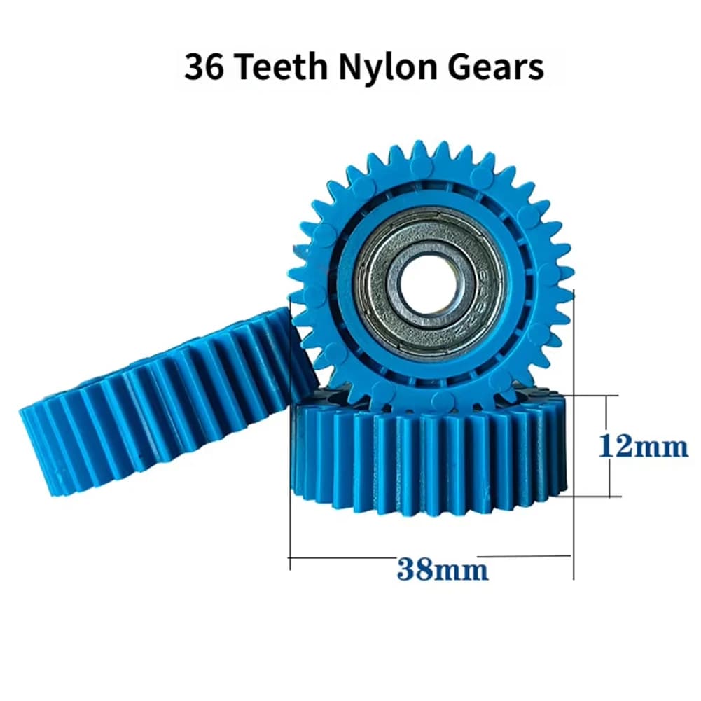 3PCS E-Bike Ingranaggio in nylon 36 denti 38mm Ingranaggio motore planetario con ruota cuscinetto 8mm per accessori per biciclette elettriche motore Bafang