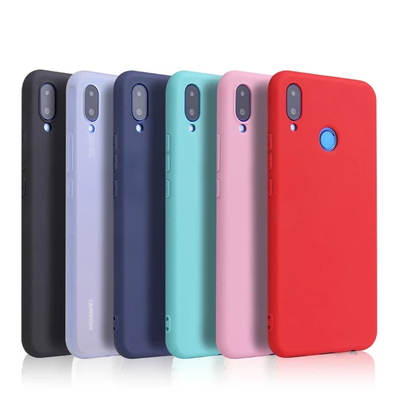Pure Color Phone Cover For Huawei P smart 2019 Y5 Y6 Y7 Y8 Y9 Prime P smart Plus 2018 Psmart Z 2019 Silicone Soft Case