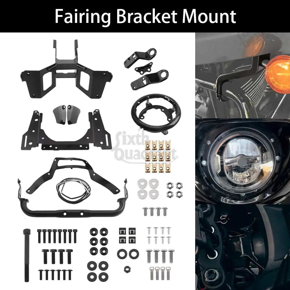 Carenatura Staffa di Montaggio Con Faro Staffa di Montaggio Anello Trim Copertura Moto Per Harley Softail Low Rider ST FXLRST 2022-25