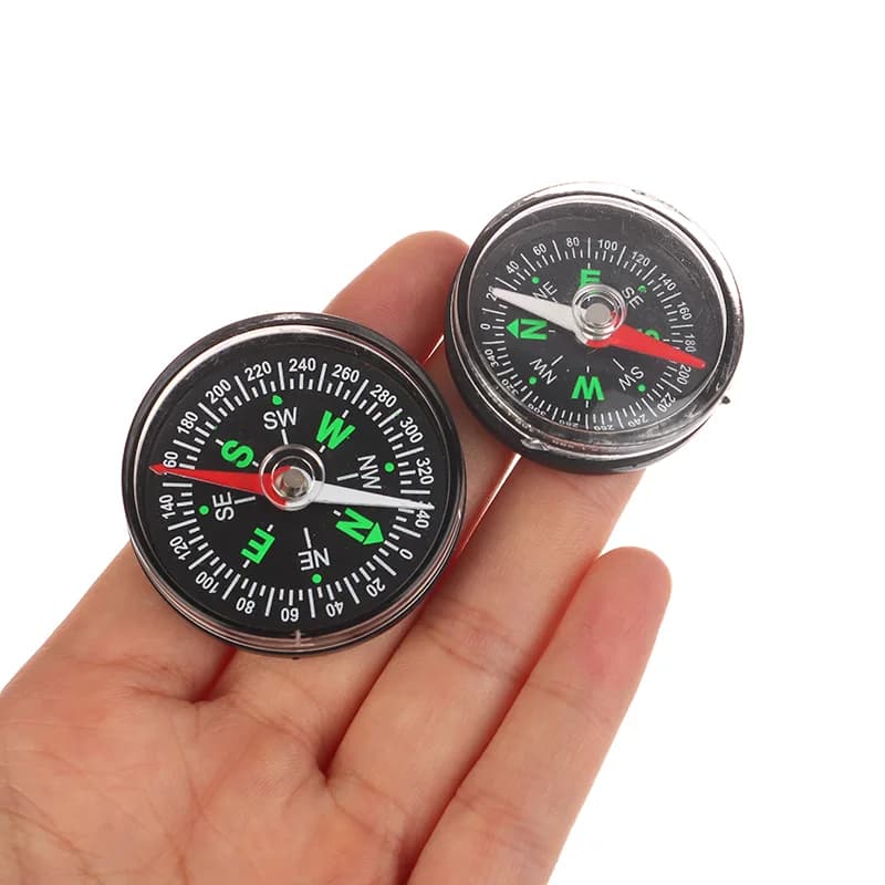 Termometro con bussola da campeggio multifunzione portatile da 35/40 mm Tester di temperatura per arrampicata all'aperto aiutano l'attrezzatura di sopravvivenza