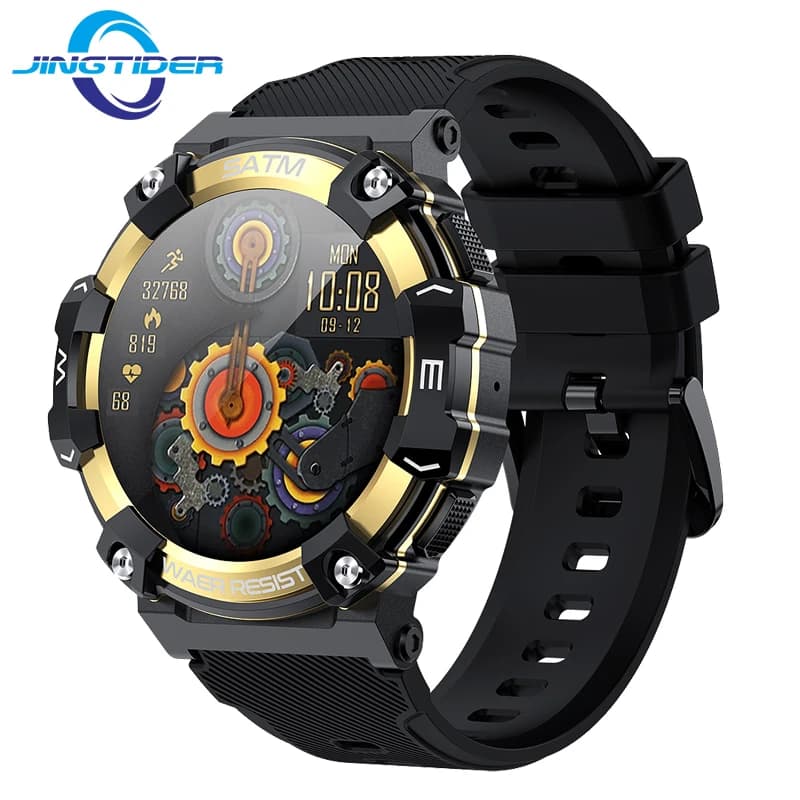 PG666 1.39 "Schermo HD IPS Schermo Esterno Robusto Smart Watch Chiamata Bluetooth Fitness Tracker AI Voce IP68 Waterperoof Smartwatch