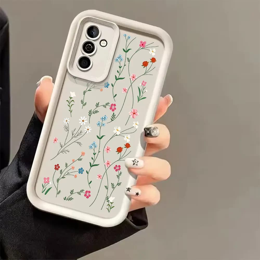 Custodia Morbida in TPU Anti-Caduta per Samsung Galaxy S26 S25 S24 S23 S22 S21 Note 20 Ultra Plus Edge FE 5G con Fantasia Floreale Elegante