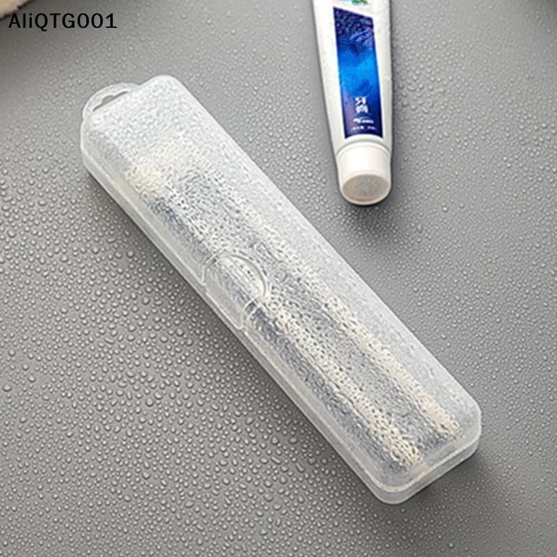 Scatola Trasparente Portatile per Spazzolino da Denti, Custodia da Viaggio in Plastica, Organizzatore Pratico, Porta Spazzolino Trasparente