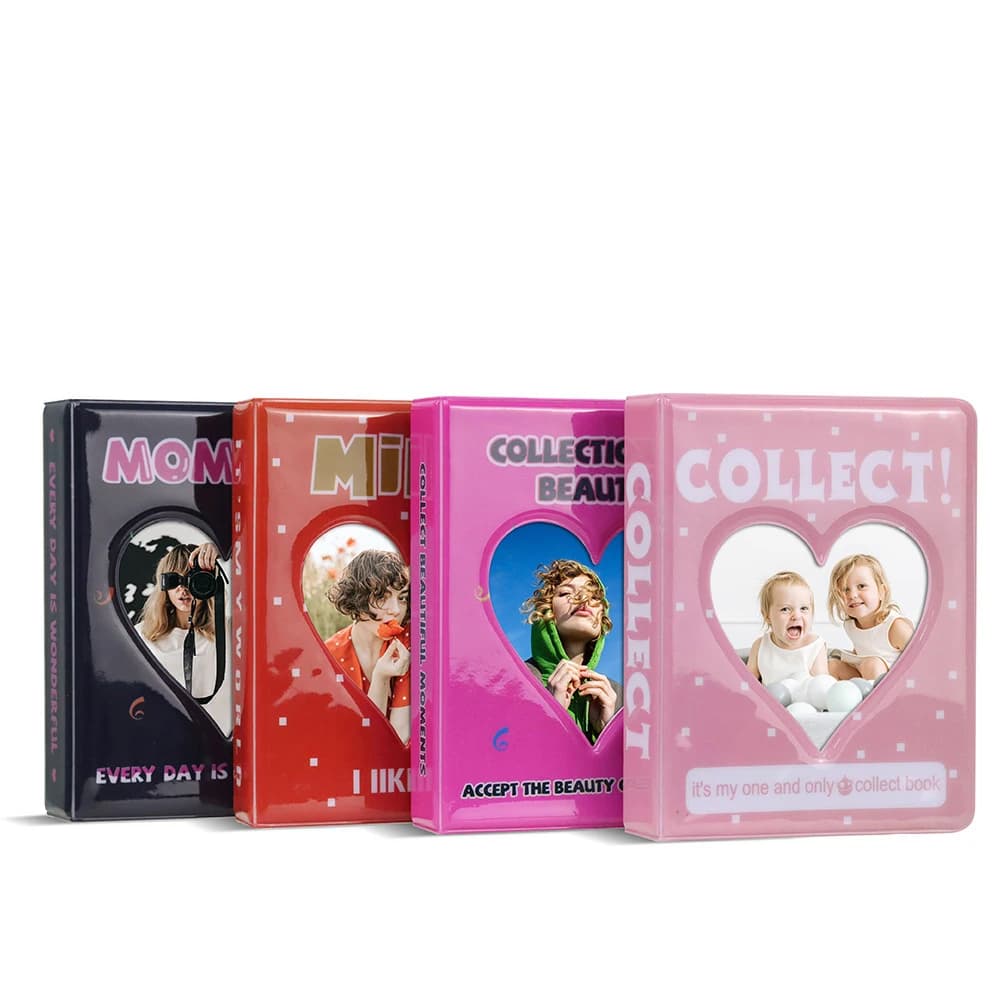 3 pollici 64 Pocket Kpop Idol Album Fotografico Colleziona Libro Cuore Cartone Animato Passaporto Fotocard Stella Corea Inseguendo Carta di Memoria Ablum