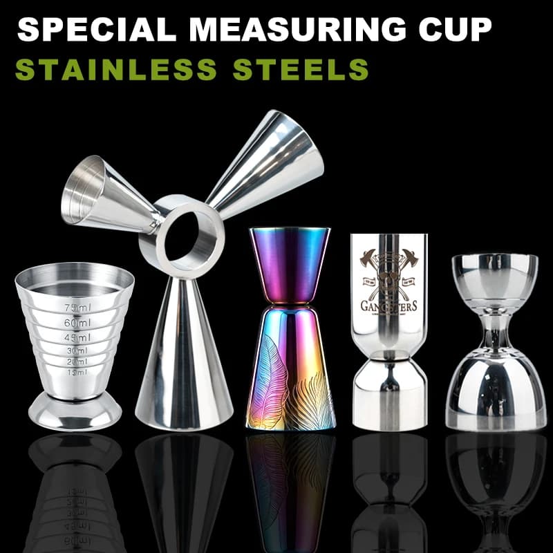 Special Cocktail Bar Stainless Steel Jigger Double Spirit Measuring Cup For Home Bar Party Club Accessories Barware Tools home