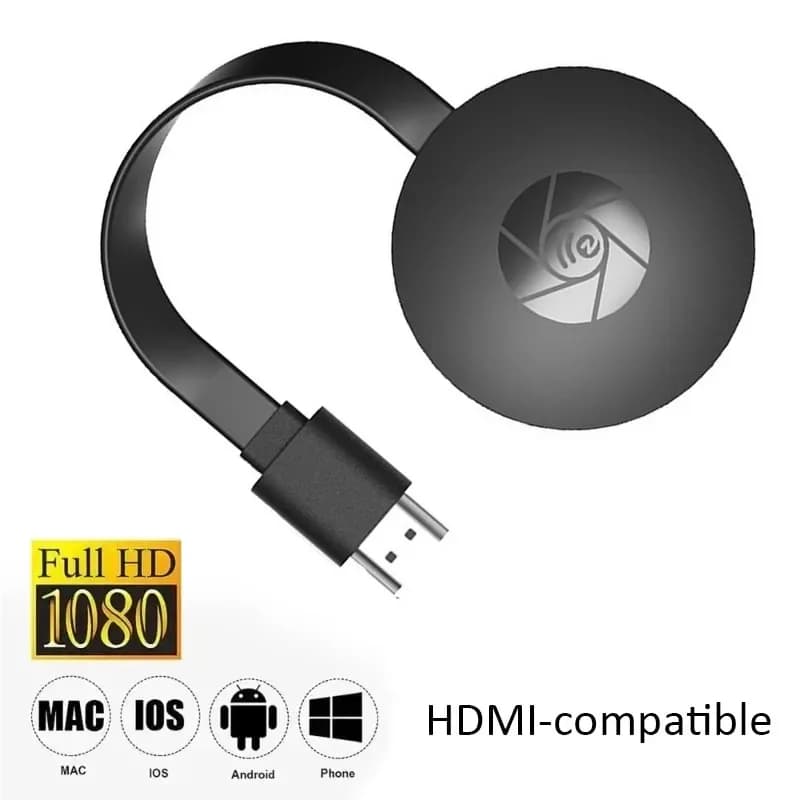 Dongle Miracast portatile compatibile con HDMI, 1080P per MiraScreen Display Anycast Wifi, compatibile con TV Android iOS Mirror Screen