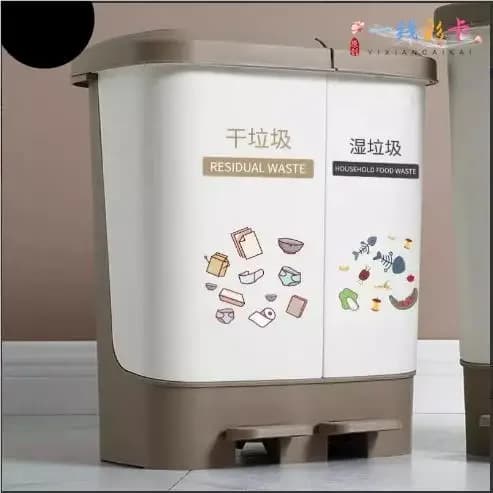 Separate Recycle Wastebasket Kitchen Litter Bins Garbage Sorting Trash Can Bathroom Toilet Bote Para Basura Home Appliance