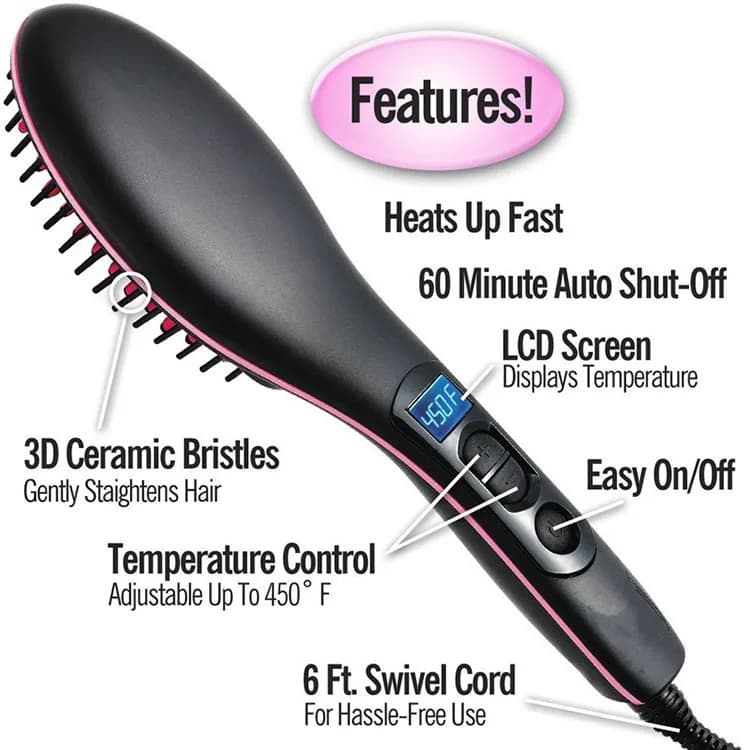 Styling Brush for Ceramic Hair, Quick Heating Combs, Styling Tool for Women, Iron Hairstyles