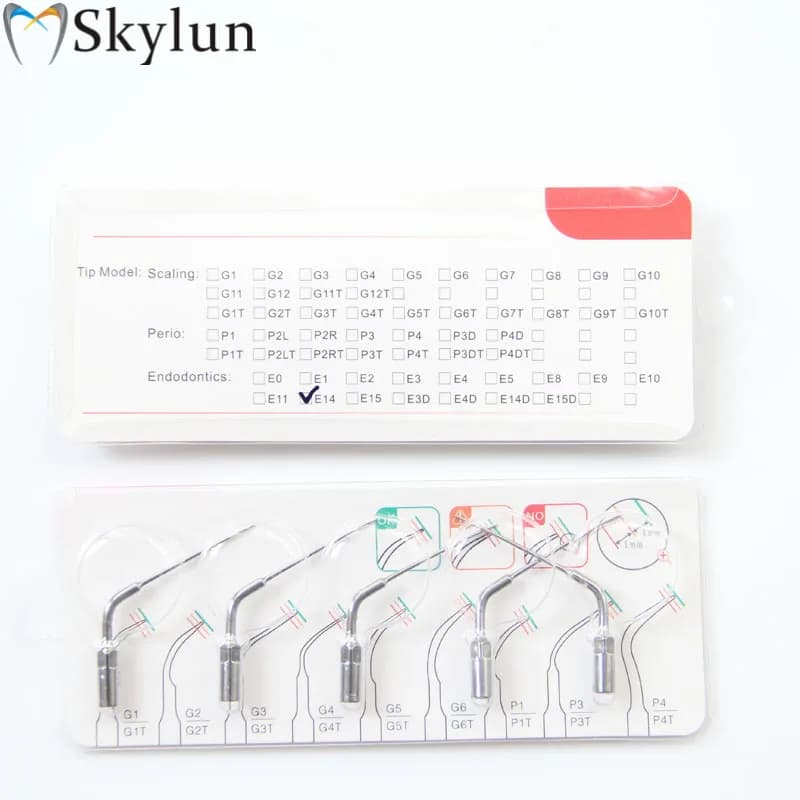 5PCS Ultrasonic Denthal Scaler E14 Tooth Whitening Supragingival Scaling Scaler E14 Measurement EMS/Woodpecker