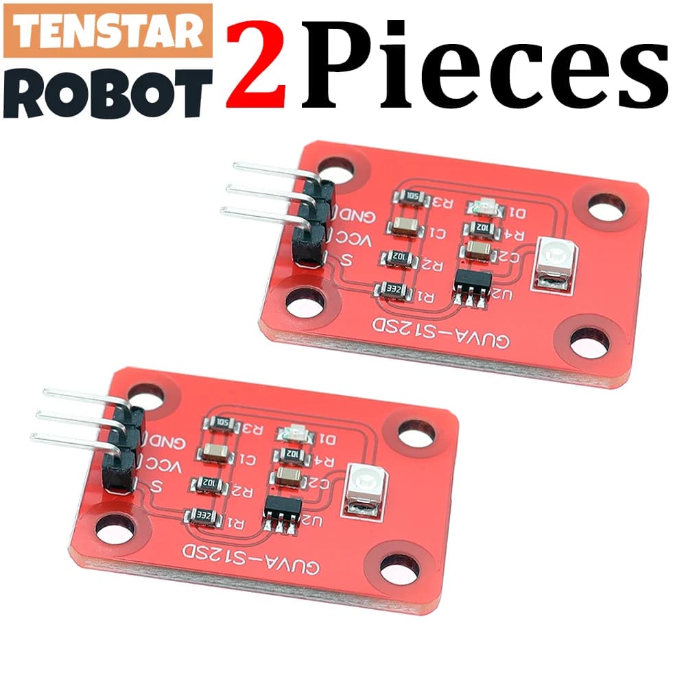 TENSTAR 2 pcs UV sensor GUVA-S12SD 240-370nm 3528 Ultraviolet Solar Intensity Module DC 3.3-5 V For Arduino/Raspberry pi