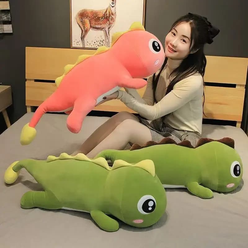 60CM Long Dinosaur Plush Toys Lovely Soft Anime Animal Dinosaur Stuffed Kawaii Room Decor Doll Pillow Toy For Kids Girl Gifts