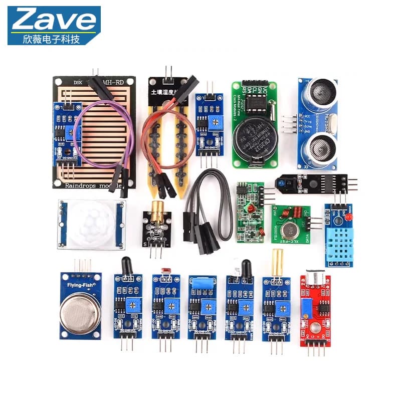 Educational Experience Kit with 16/37/45 Sensor Modules for Arduino STM32/UNO R3