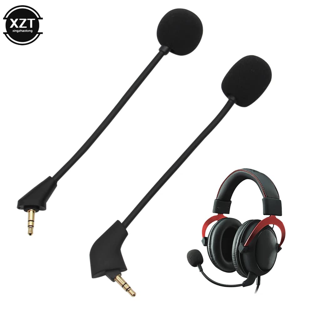NEW 3.5 mm replacement gaming microphone for Kingston HyperX Cloud 2 II X Core Pro Silver