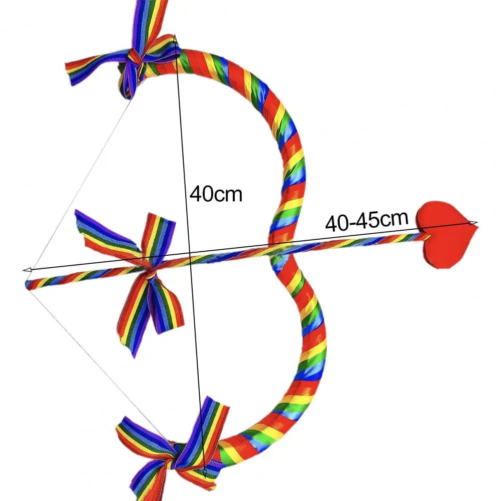 Arco e freccia di Cupido, accessorio decorativo a forma di cuore, per San Valentino, fotografia, riprese, costume da palcoscenico, accessori per performance teatrali