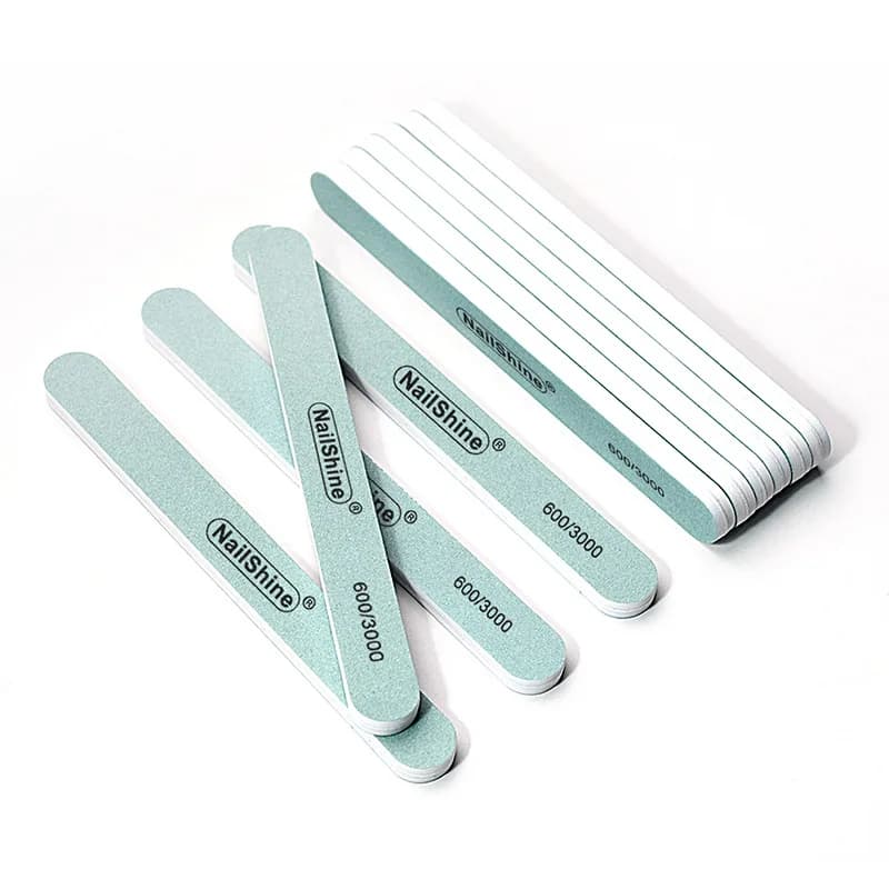 Set of 5/10 Professional Nail Lime, 600/3000 Grit, Tools for Manicure and Pedicure, Polishing Sponge for Nail Art