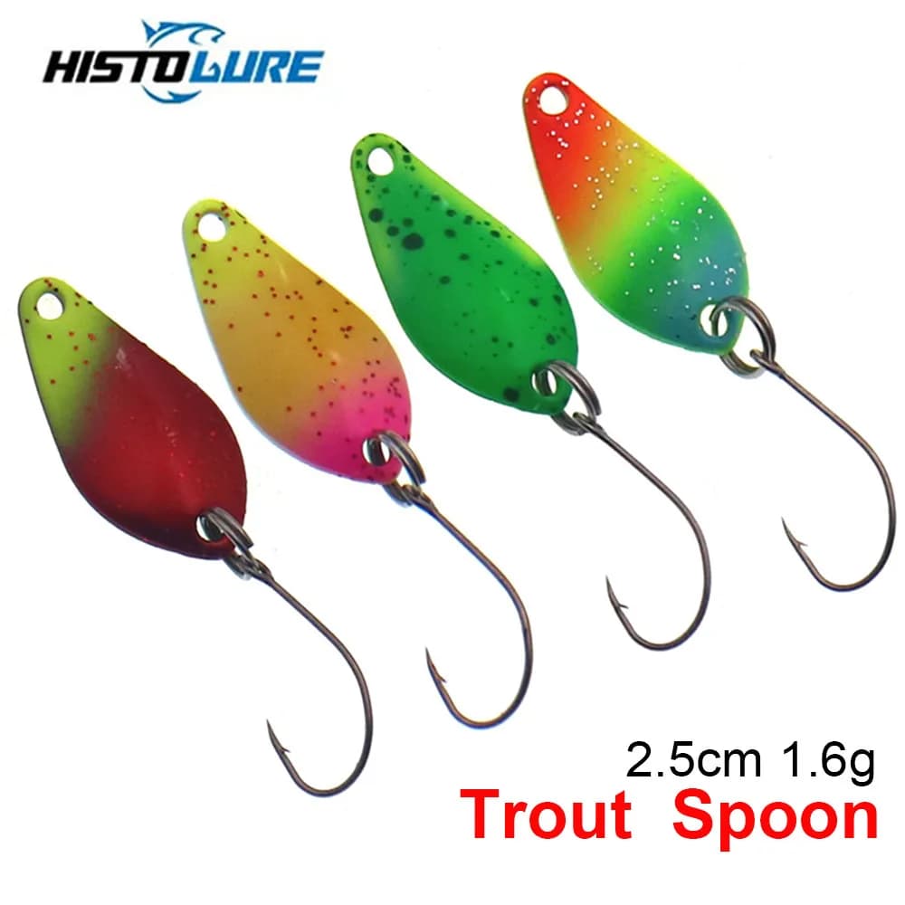 HISTOLURE 1.6g Cucchiaio per trota Spinner Bait Colori UV Cucchiai da pesca in ottone Esche Bass Esca in metallo