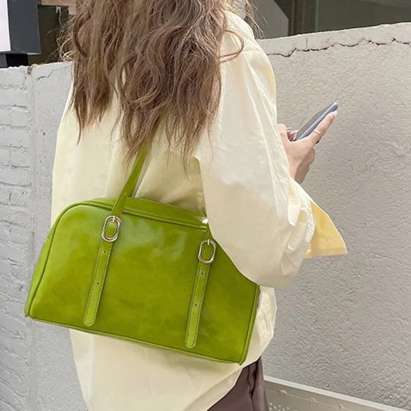 Borse a Spalla Casual da Donna dal Design Esclusivo, Nuova Borsa Versatile per il Pendolarismo Quotidiano, Borsa a Mano Classica Tinta Unita di Tendenza Femminile