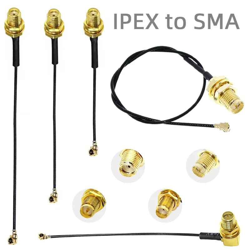 2/4/8 pezzi RP SMA cavo pigtail 1.13 cavo connettore femmina SMA a cavo UFL/U.FL per estensione antenna WiFi