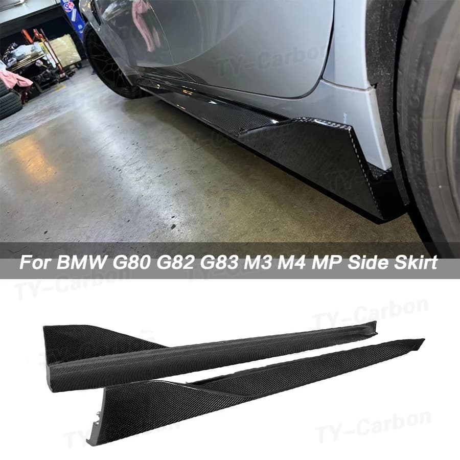 Dry In Fibra di Carbonio Gonna Laterale Davanzale Inserto Trim Per BMW M3 G80 M4 G82 G83 Auto Racing Paraurti Diffusore 2021-2024 MPerformance Bodyki