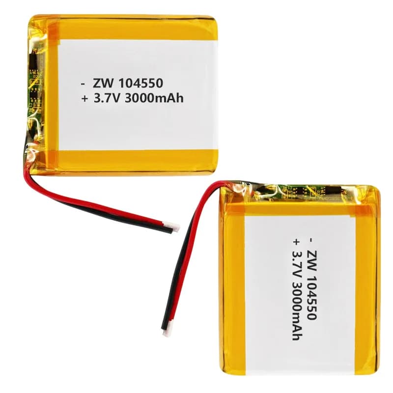 Batteria ai polimeri di litio 104550 da 3.7V 3000mAh per serratura smart e console di gioco