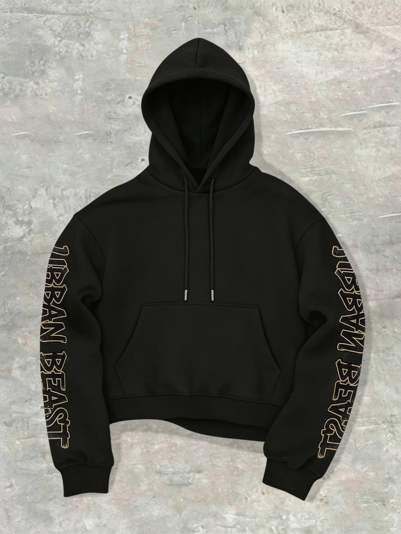 Golden Mechanical Tiger URBANBEAST Urban Beast fleece pullover hooded sweatshirt for men - hardcore streetwear brand