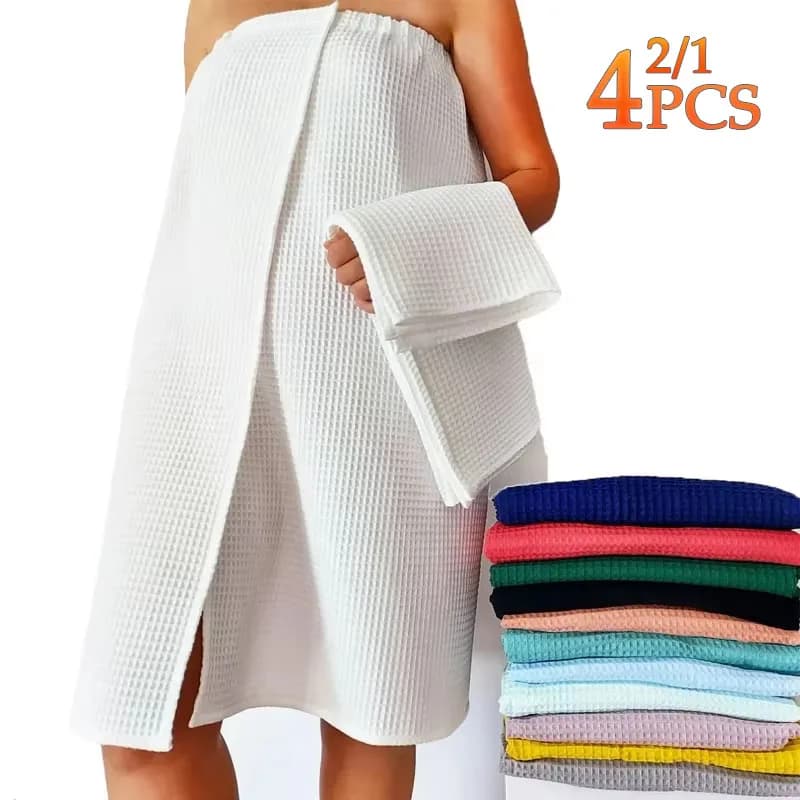 1-4 pieces microfiber women's bath towel, quick drying bath skirt, chest towel, spa bathrobe, gym, swimming pool, travel