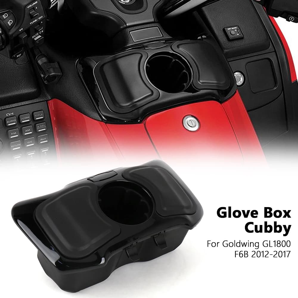 Accessori moto Scatola di Immagazzinaggio PER HONDA Goldwing GL1800 GL 1800 GOLDWING F6B 2012-2017 Nero Cromato Portaoggetti Cubby Kit