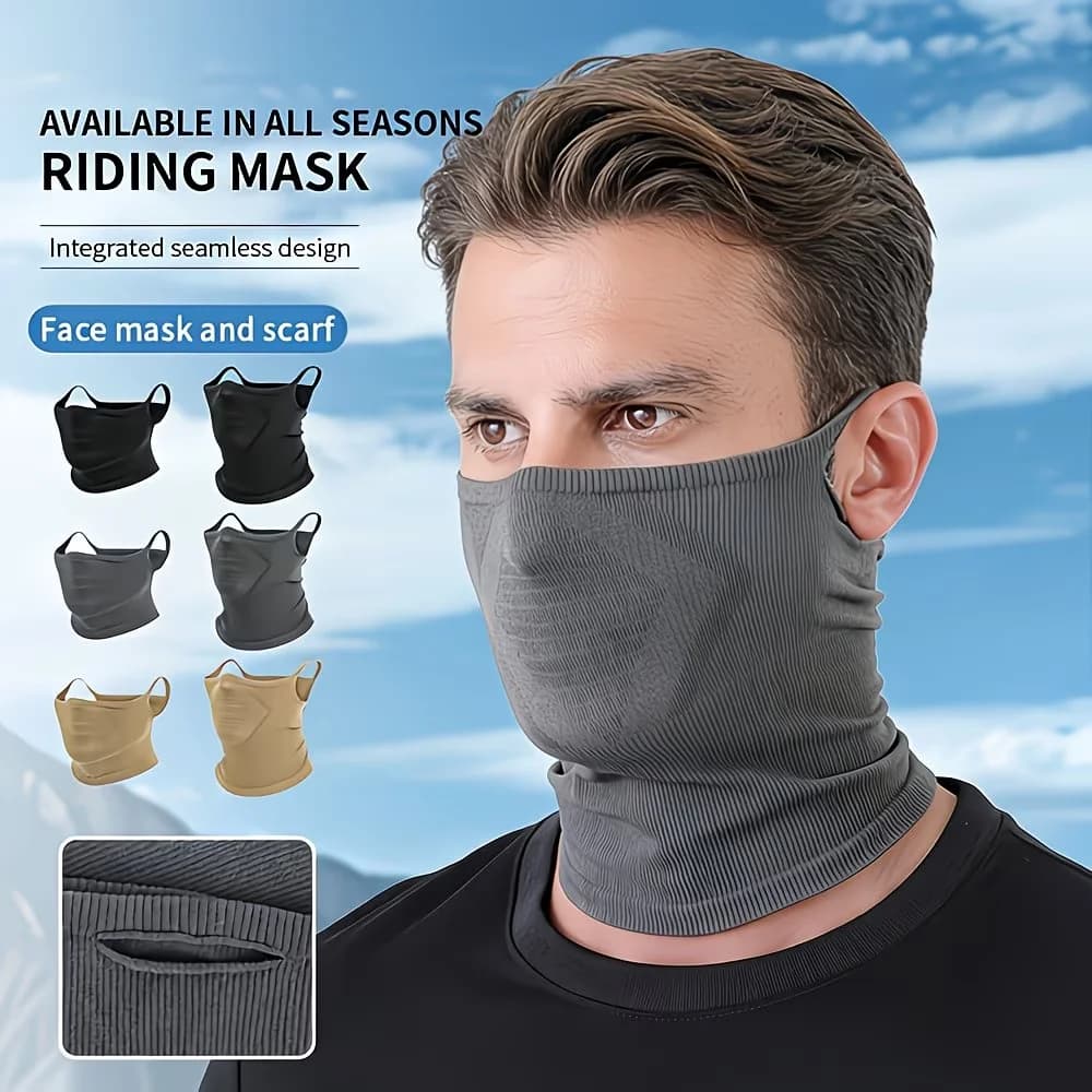 Sunscreen Face Mask Breathable Mesh Neck Cover UV Sun Protection Half Face Mask For Running Cycling Hanging Elastic Ear Mask
