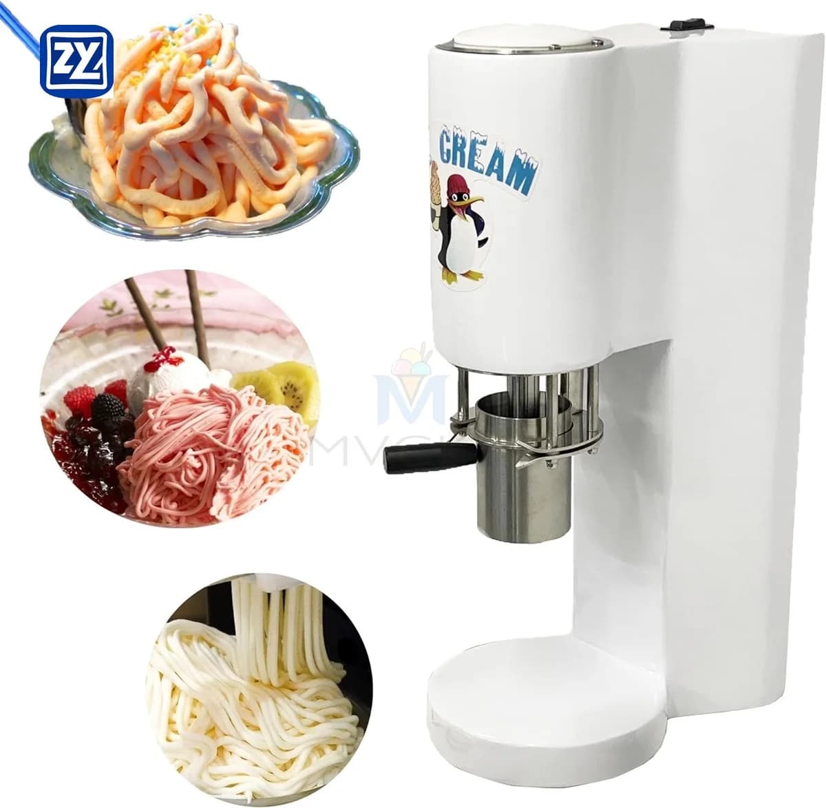 Mini Italia Noodle Shape Spaghetti Macchina per gelato soft Pasta Italia Spaghetti 30L / H Gelato Noodle Macchina per gelato