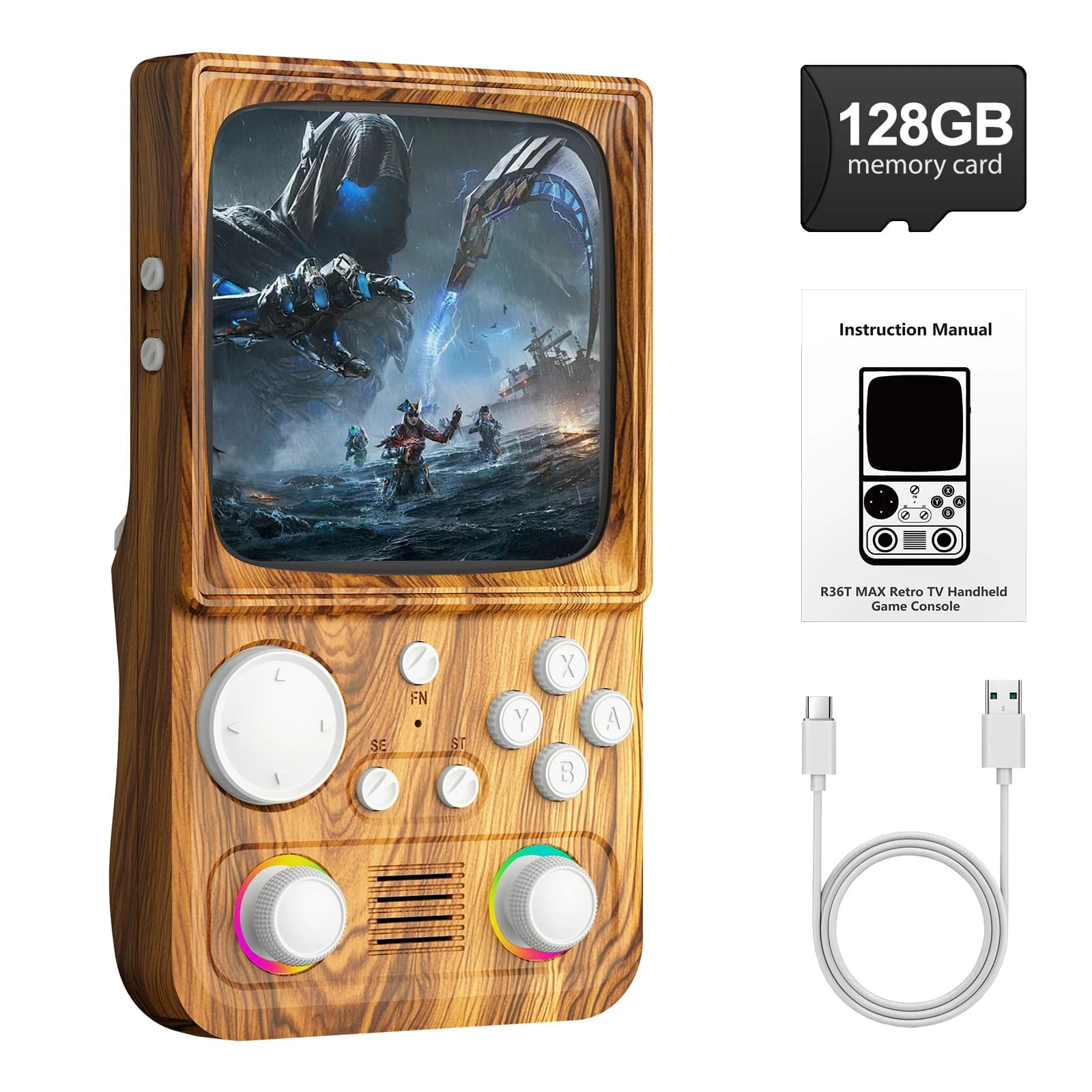 AISLPC RG40 MAX Retro Handheld Game Console 2.4G WIFI 4.0" IPS Screen Portable Pocket Video Player