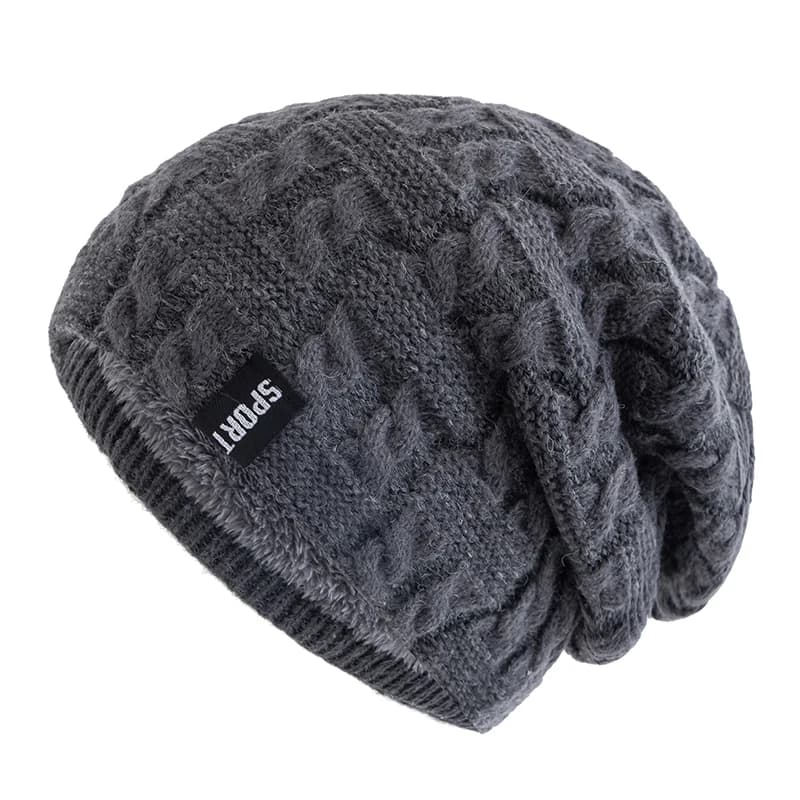 New Winter Hats Unisex Women's Sports Label Casual Headphone Caps Hot knitted hats lined with plush fleece