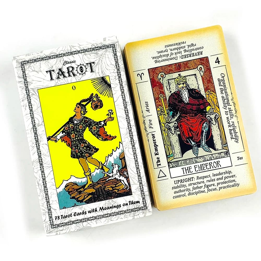 12*7CM Big Tarot Cards 78pcs Deck With Paper Instruction Manual For Beginners & Pros, Ideal For Divination, Meditation & Gifts