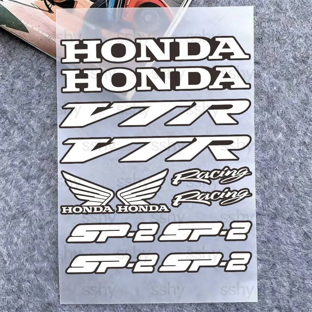 Reflective Motorcycle Wall decals HONDA VPR SP2 in 18 Colors, Decalcomanie Waterproof Vinyl for Helmet, Tank and Bike