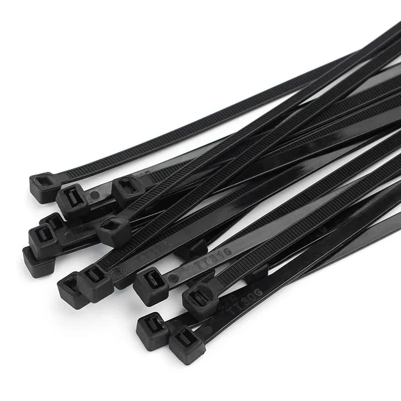 Set di fascette stringicavo in nylon da 100-1000 pezzi, fascette stringicavo in plastica autobloccanti, fascette stringicavo nere, anelli di fissaggio, fascette stringicavo a zip