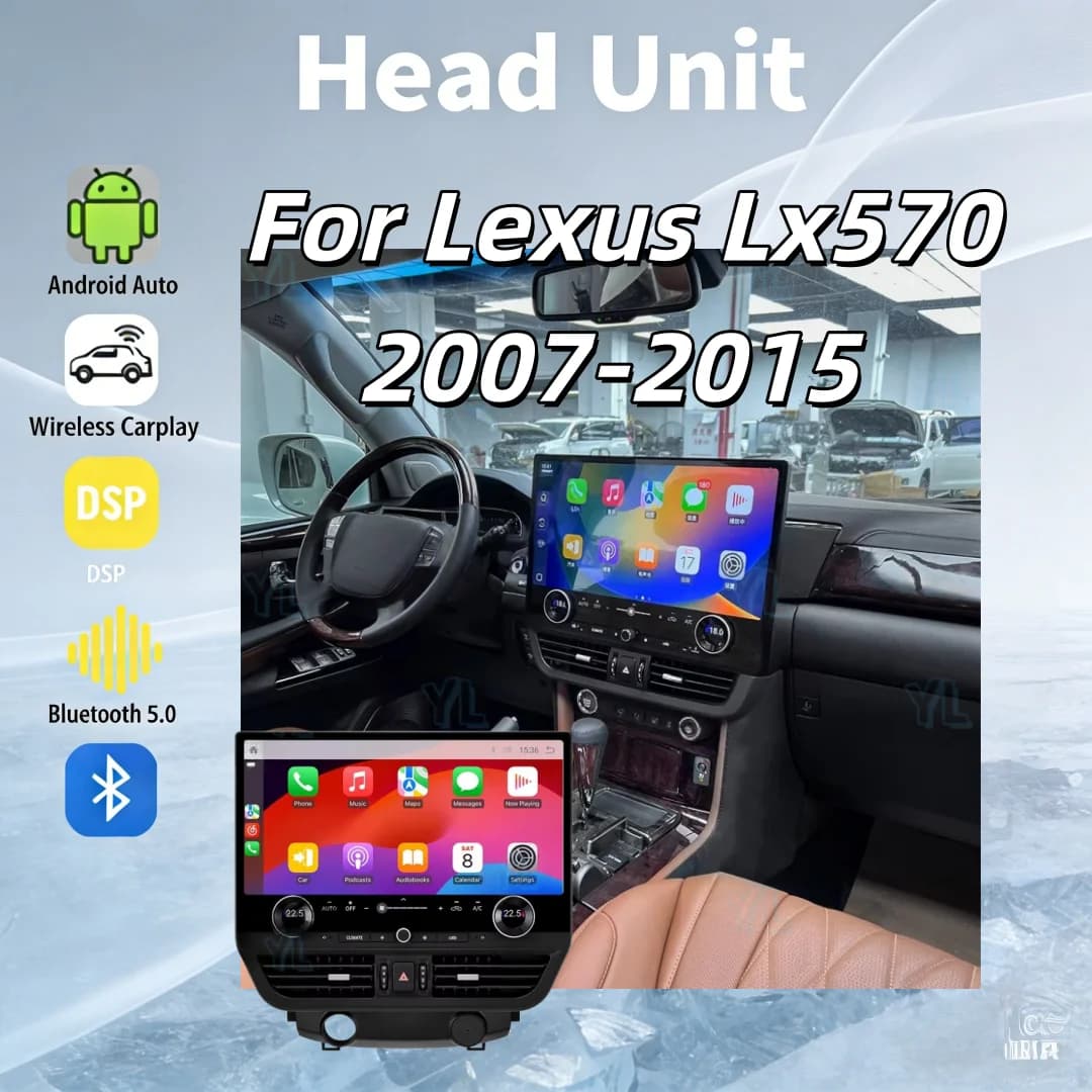 CY 19.8" For Lexus Lx570 2007-2015 Android 13 Car Radio Touch Screen Carplay GPS Video Multimedia Head Unit Android Auto Navi BT