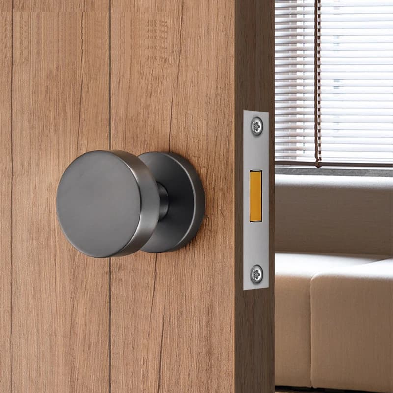 Serratura per porta interna della camera da letto Porta da parete di fondo Maniglia nascosta Porta invisibile Serratura su un solo lato Piccola maniglia circolare con buco della serratura