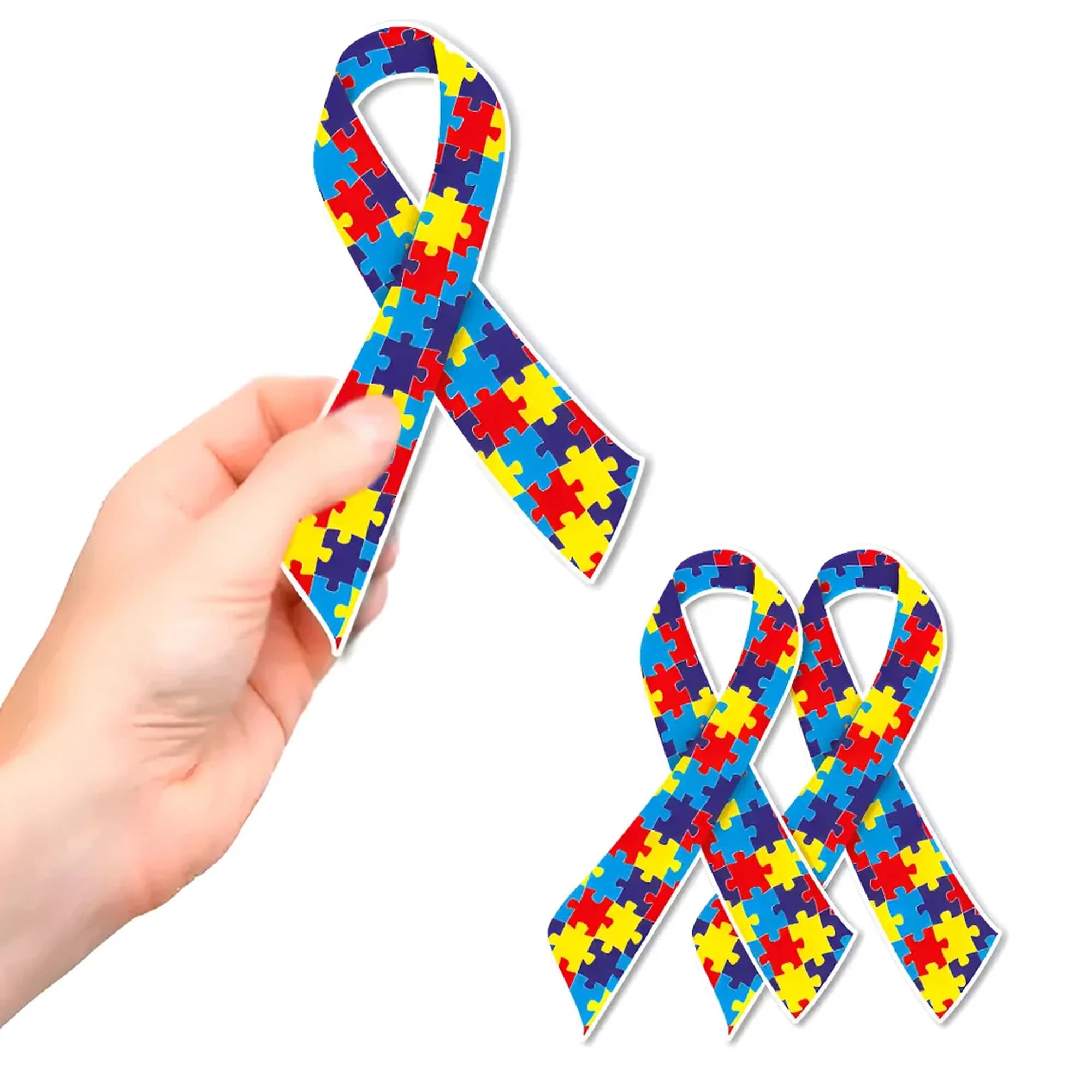 Set di 3 Adesivi per Auto a Tema Autismo, Impermeabili, Fai-da-Te, per Finestrini, Paraurti, Serbatoio Moto, Laterali e Protezione Solare